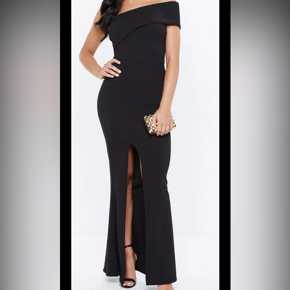 Missguided One Shoulder Black Formal Dress